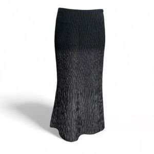 Nicowa Fit & Flare Crinkle Textured Midi Maxi Skirt